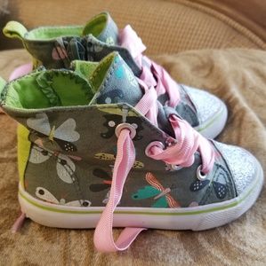 Cat & Jack Sparkly Butterfly Hi tops - size 7